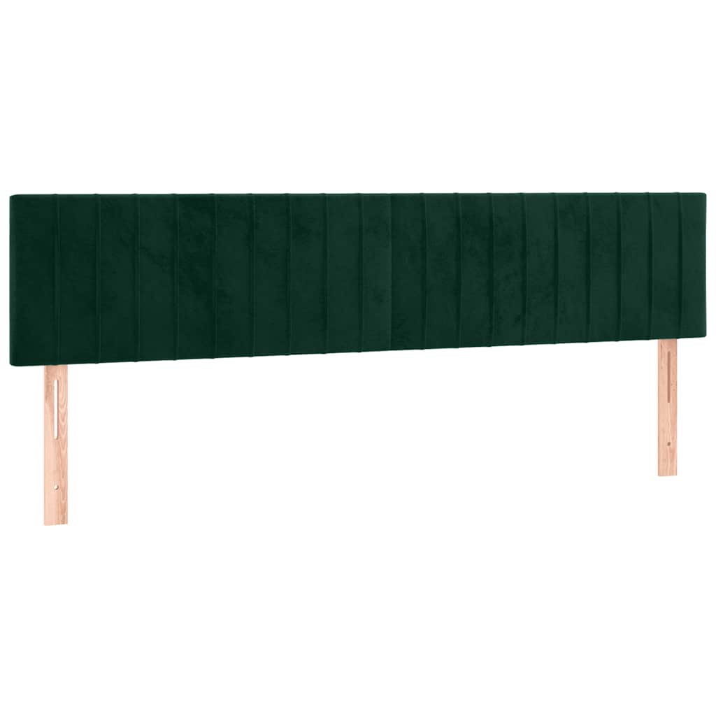 Tête de lit à LED Vert foncé 200x5x78/88 cm Velours - XIOS