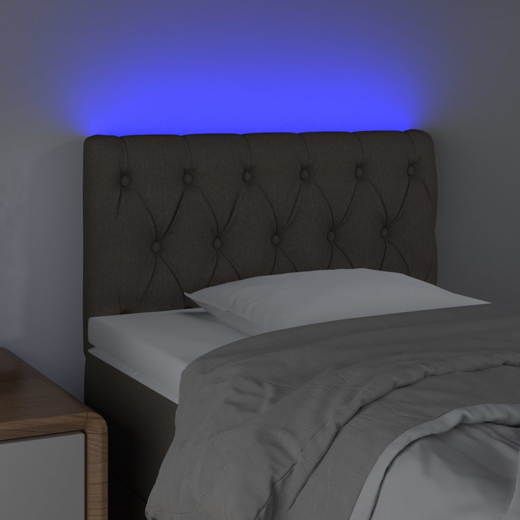 Tête de lit à LED Taupe 80x7x78/88 cm Tissu - XIOS