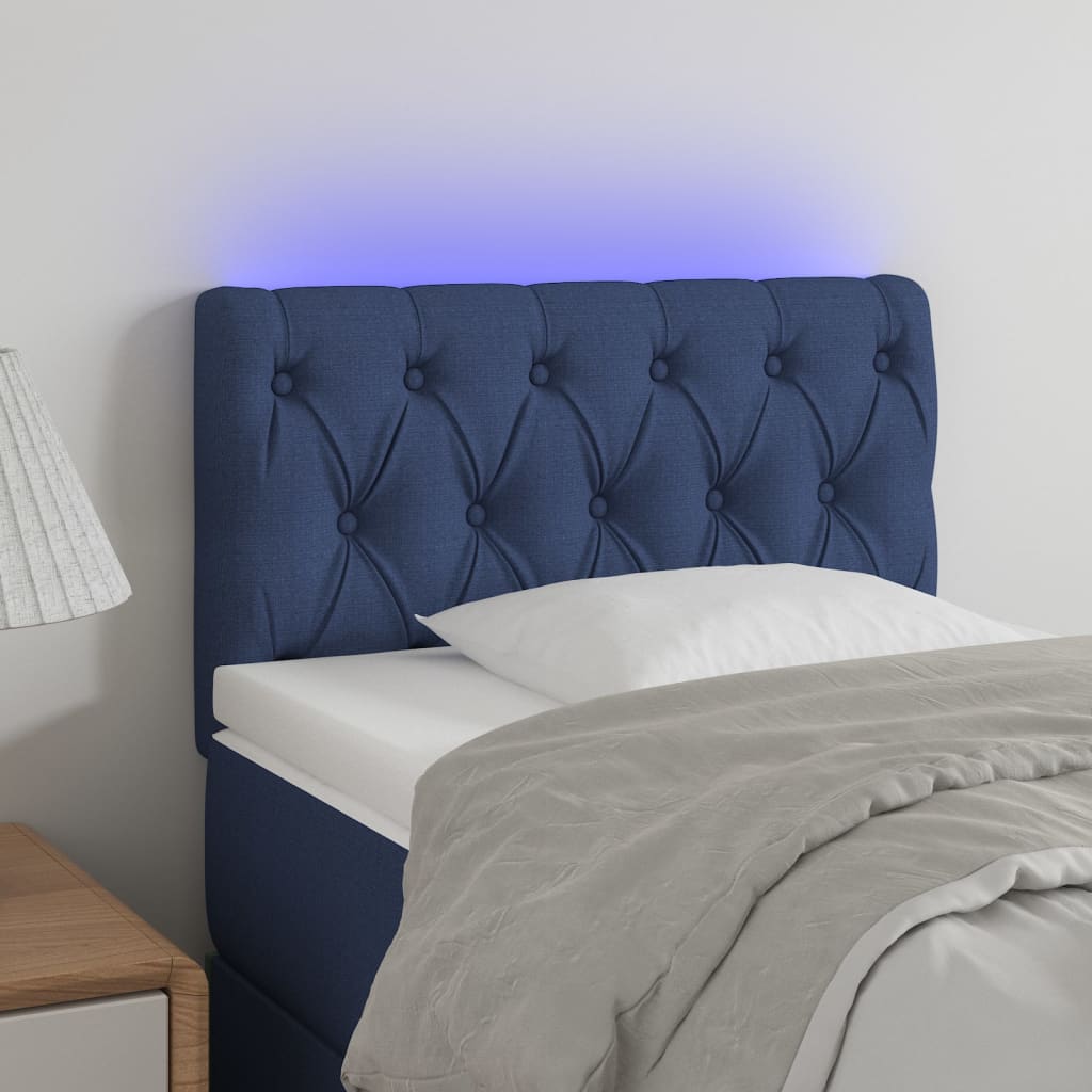 Tête de lit à LED Bleu 80x7x78/88 cm Tissu - XIOS