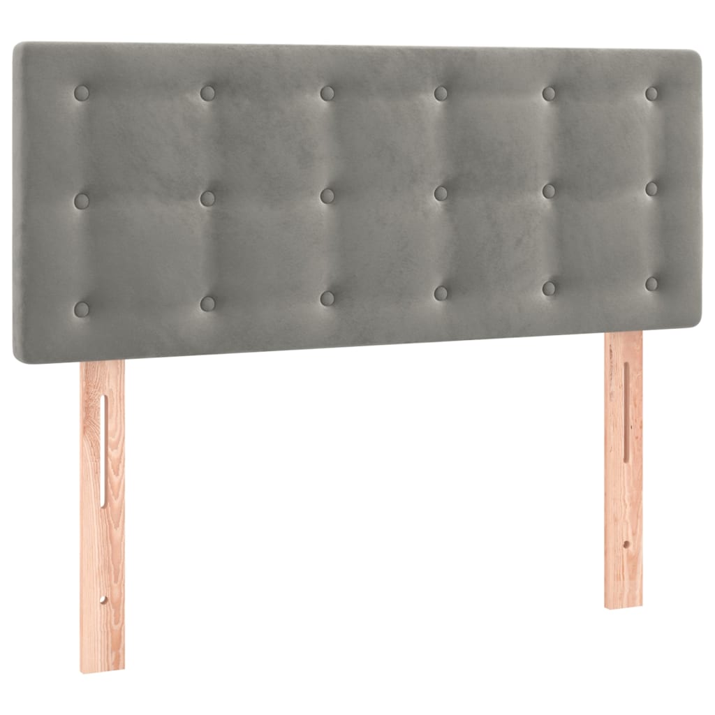 Tête de lit à LED Gris clair 80x5x78/88 cm Velours - XIOS