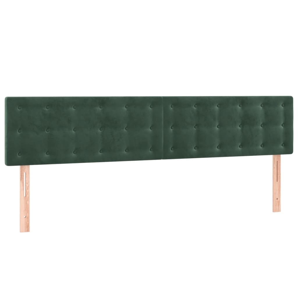 Tête de lit à LED Vert foncé 160x5x78/88 cm Velours - XIOS