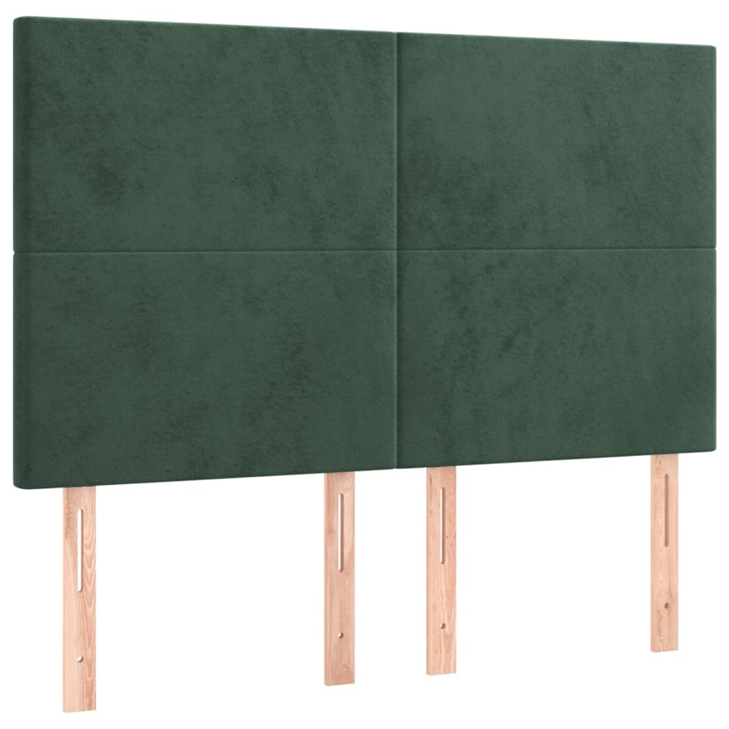 Tête de lit à LED Vert foncé 144x5x118/128 cm Velours - XIOS