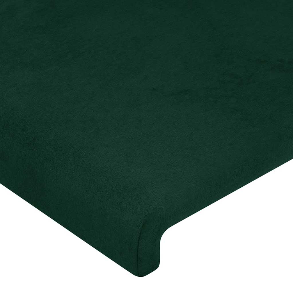 Tête de lit à LED Vert foncé 180x5x118/128 cm Velours - XIOS