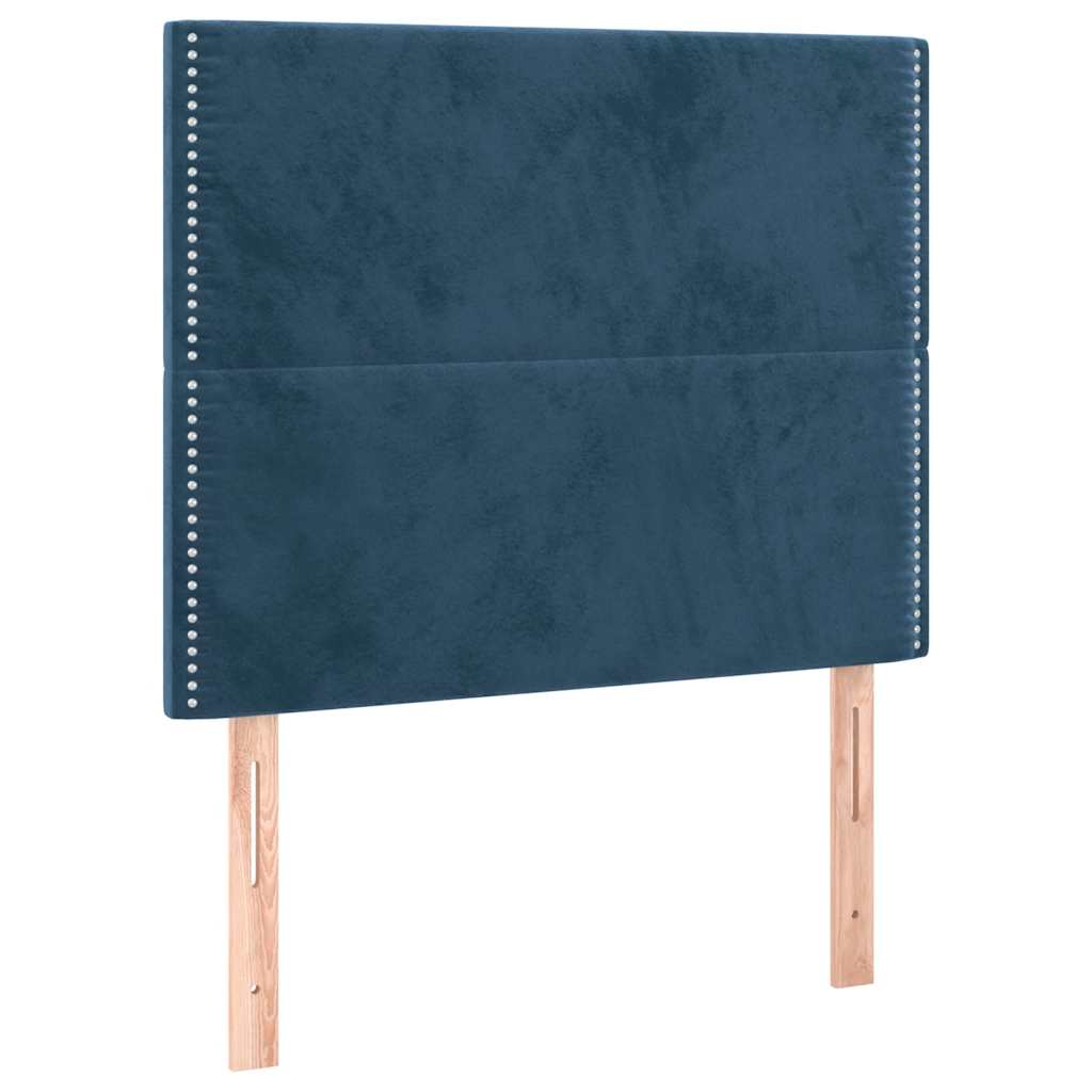 Tête de lit à LED Bleu foncé 100x5x118/128 cm Velours - XIOS