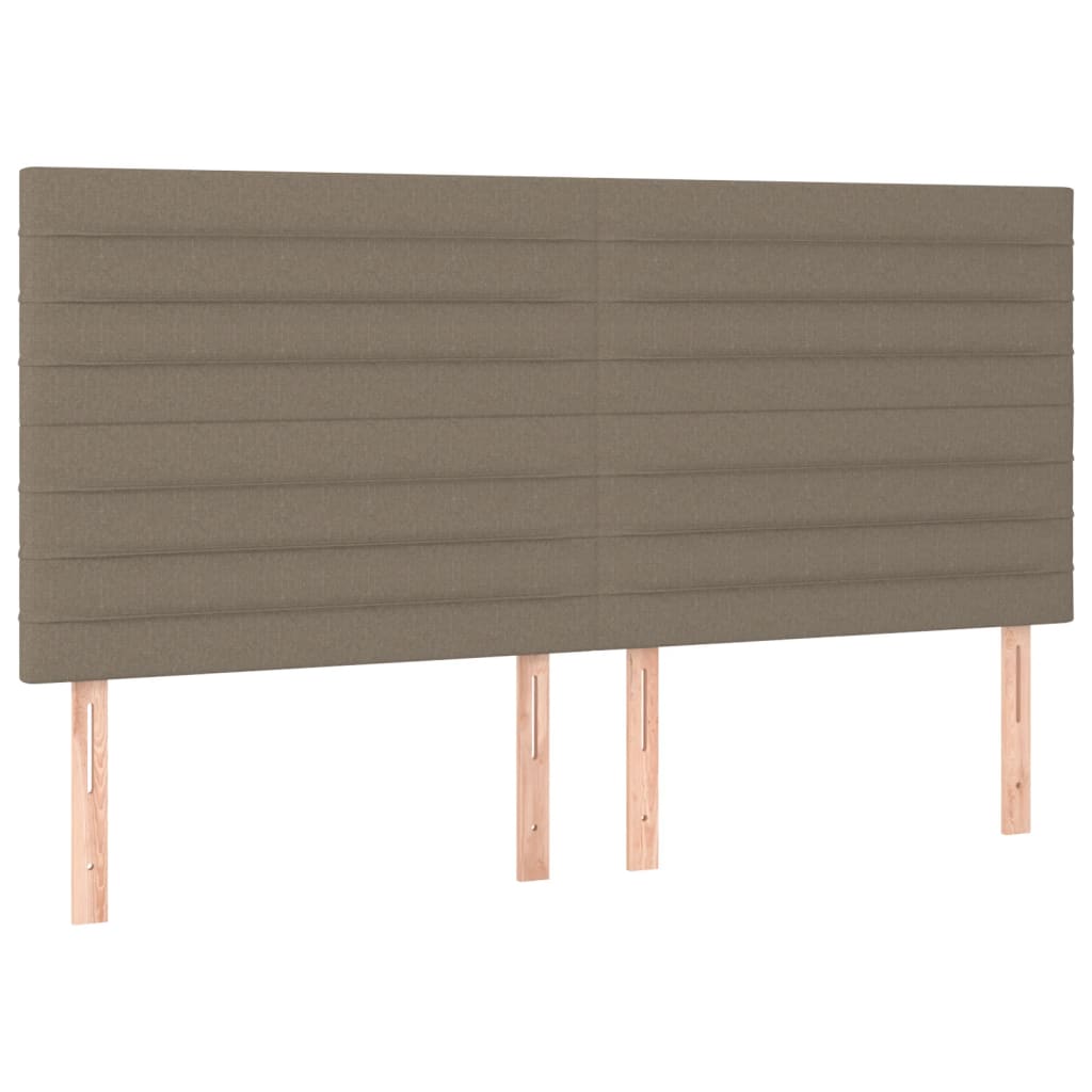 Tête de lit à LED Taupe 160x5x118/128 cm Tissu - XIOS