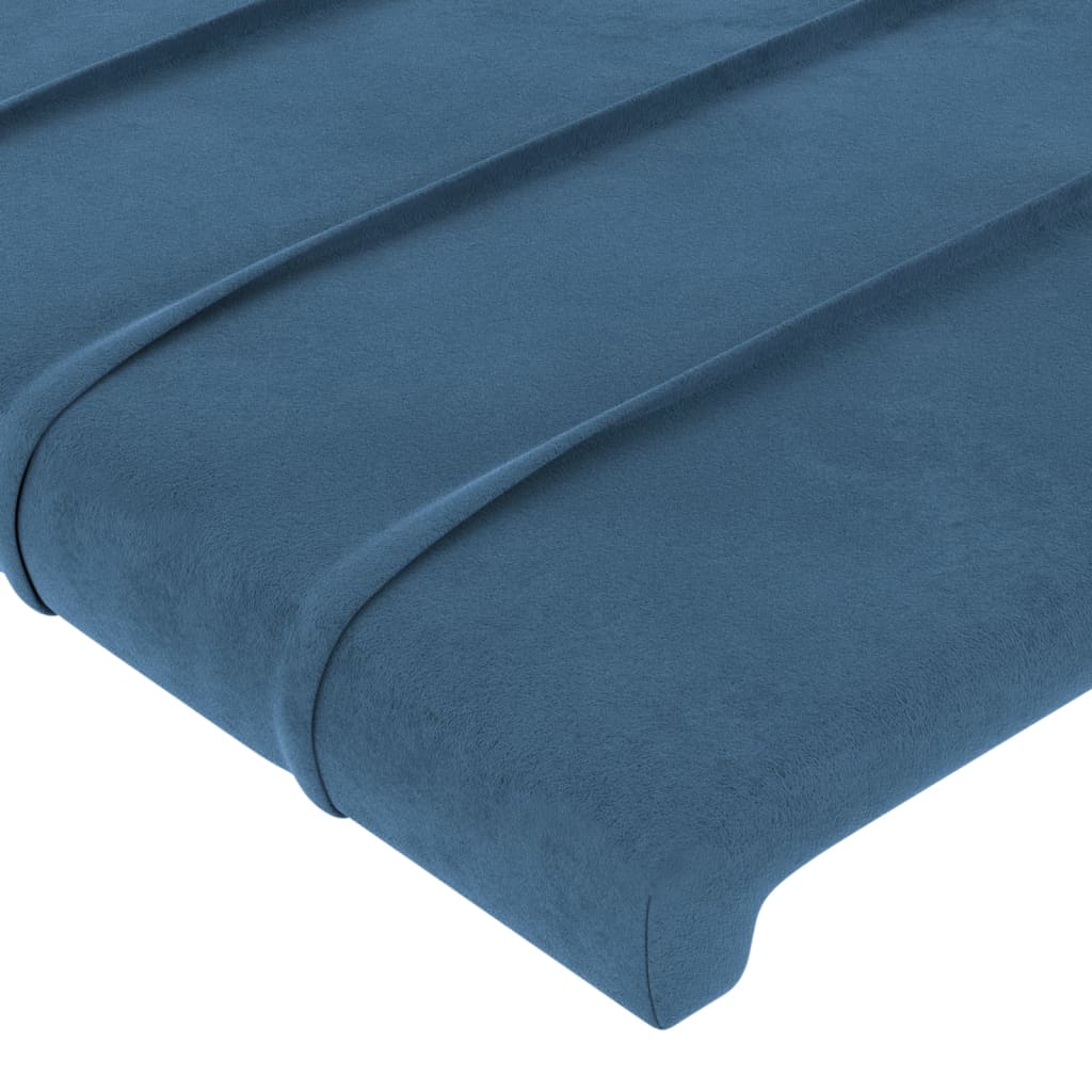 Tête de lit à LED Bleu foncé 200x5x118/128 cm Velours - XIOS
