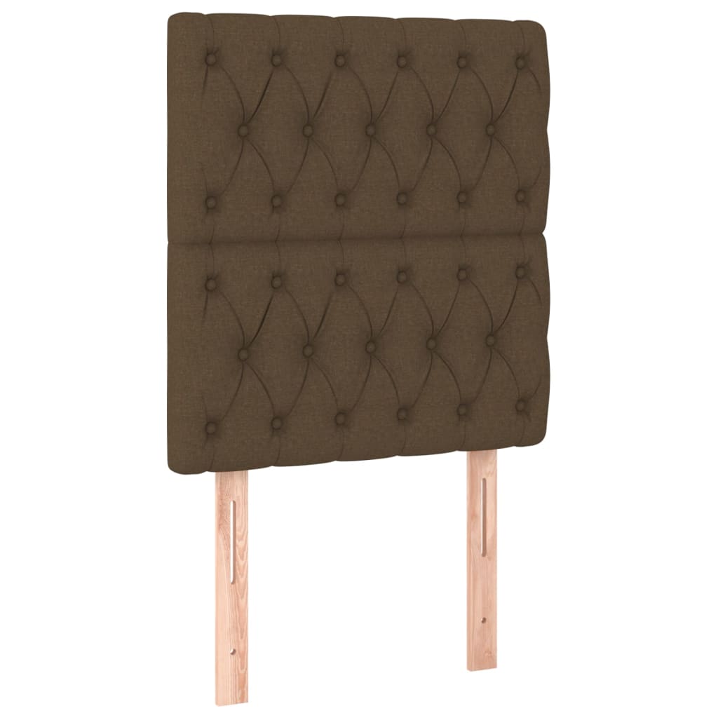 Tête de lit à LED Marron foncé 80x7x118/128 cm Tissu - XIOS