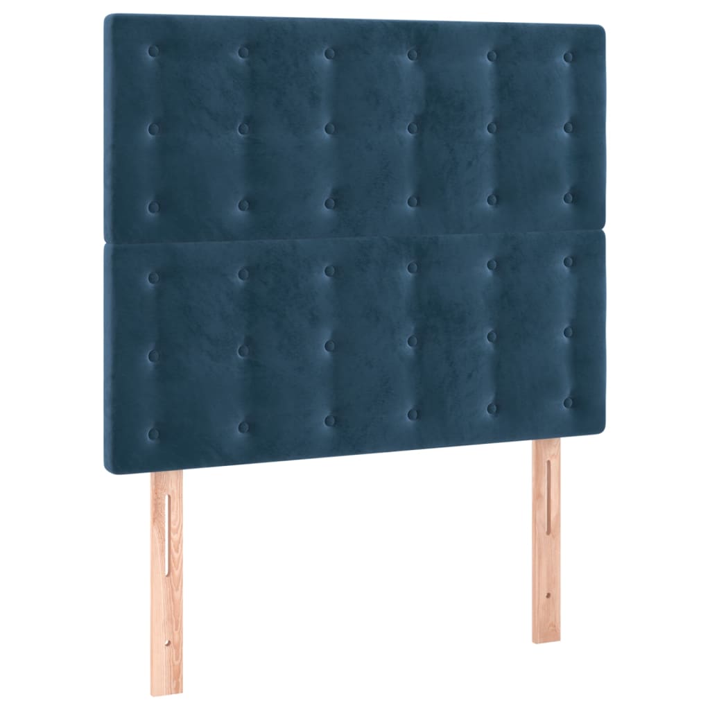 Tête de lit à LED Bleu foncé 100x5x118/128 cm Velours - XIOS