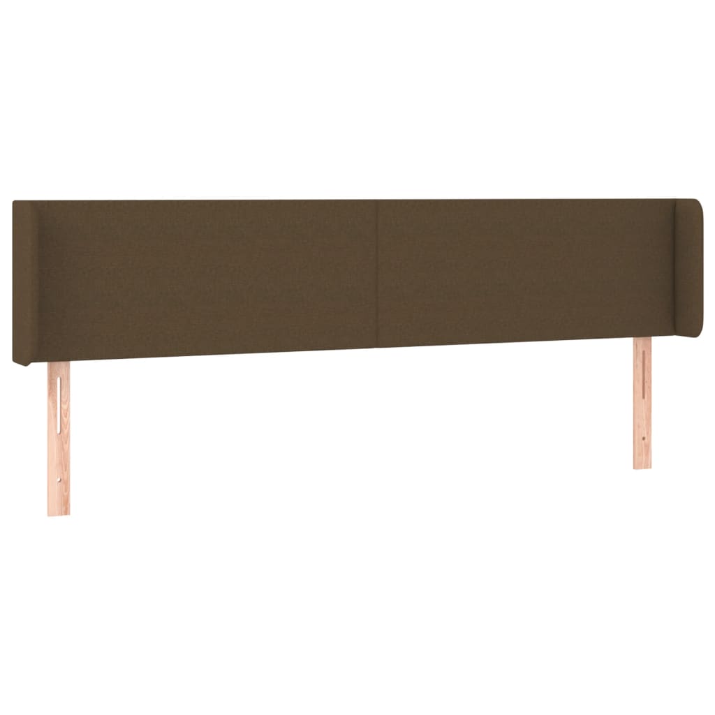Tête de lit à LED Marron foncé 183x16x78/88 cm Tissu - XIOS