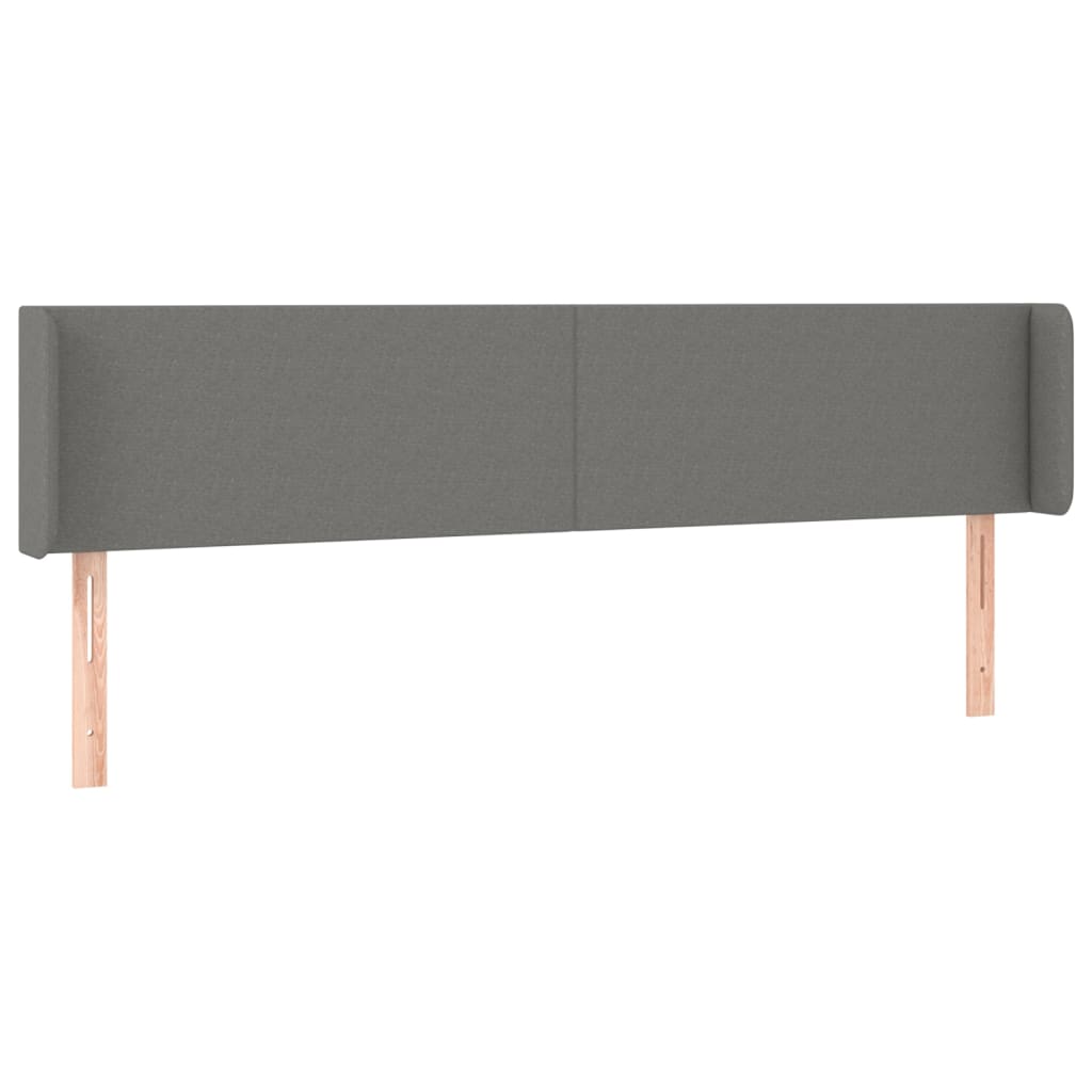 Tête de lit à LED Gris foncé 203x16x78/88 cm Tissu - XIOS