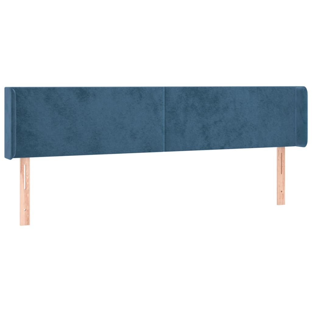 Tête de lit à LED Bleu foncé 163x16x78/88 cm Velours - XIOS