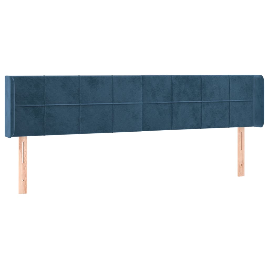 Tête de lit à LED Bleu foncé 183x16x78/88 cm Velours - XIOS