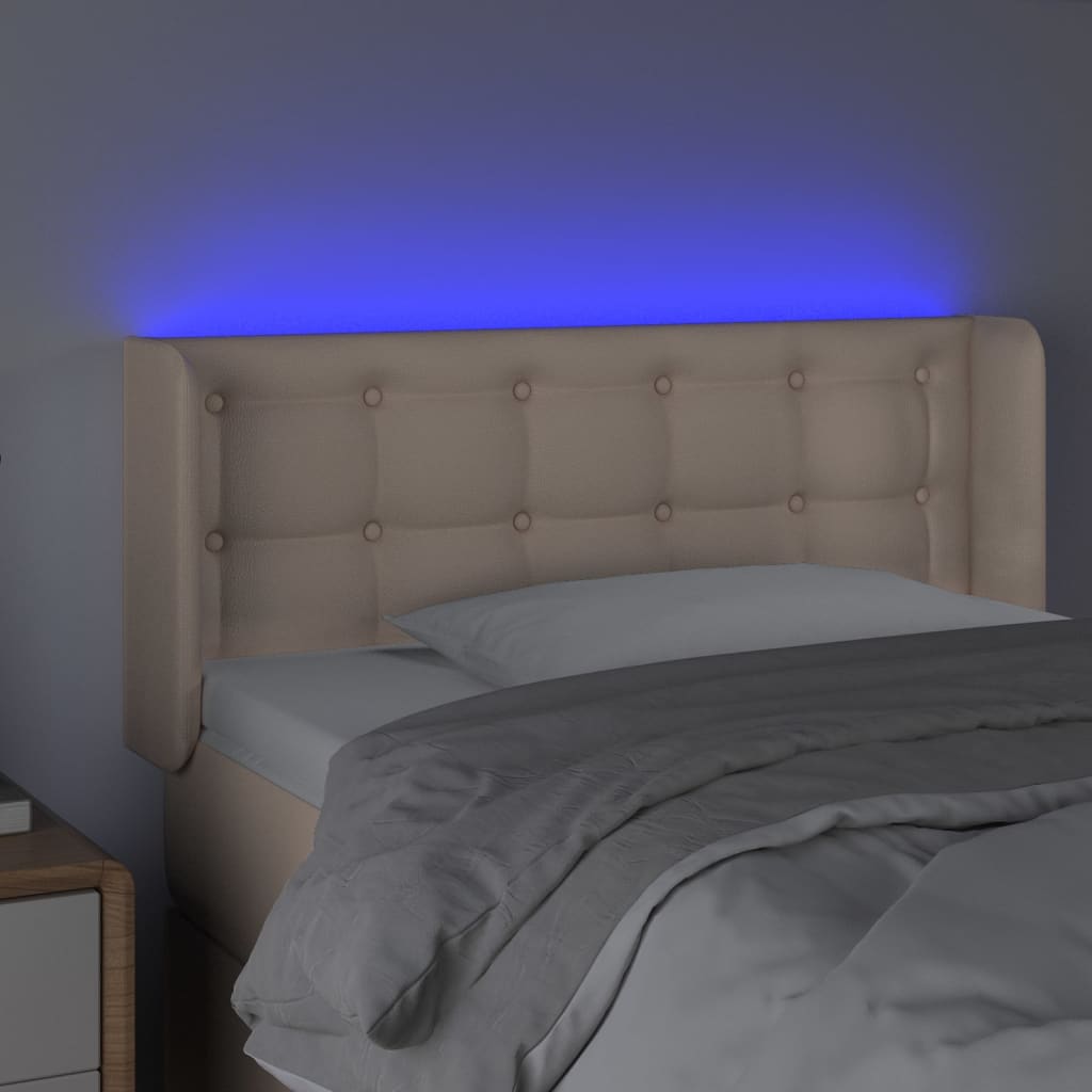 Tête de lit à LED Cappuccino 93x16x78/88 cm Similicuir - XIOS