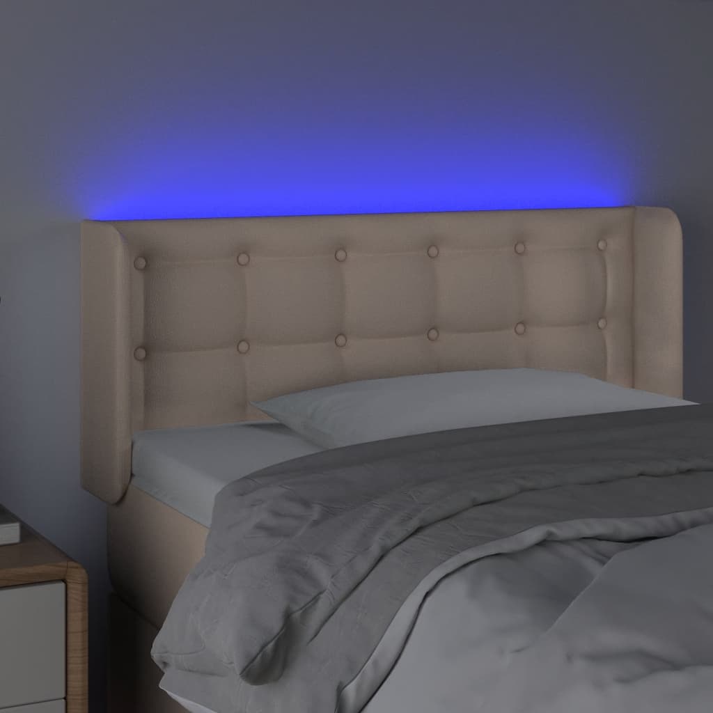 Tête de lit à LED Cappuccino 103x16x78/88 cm Similicuir - XIOS