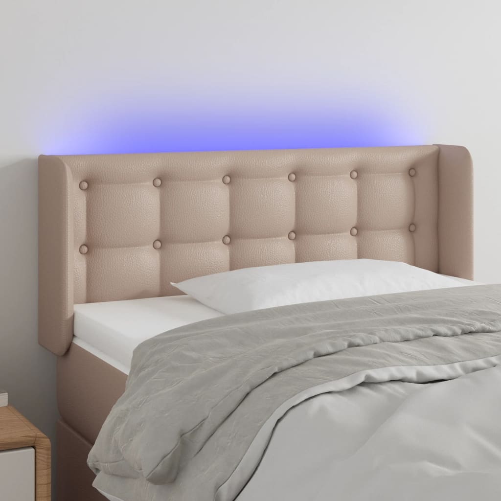 Tête de lit à LED Cappuccino 103x16x78/88 cm Similicuir - XIOS