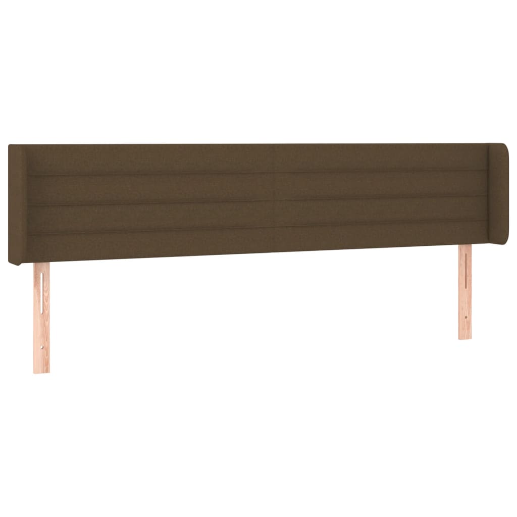 Tête de lit à LED Marron foncé 183x16x78/88 cm Tissu - XIOS