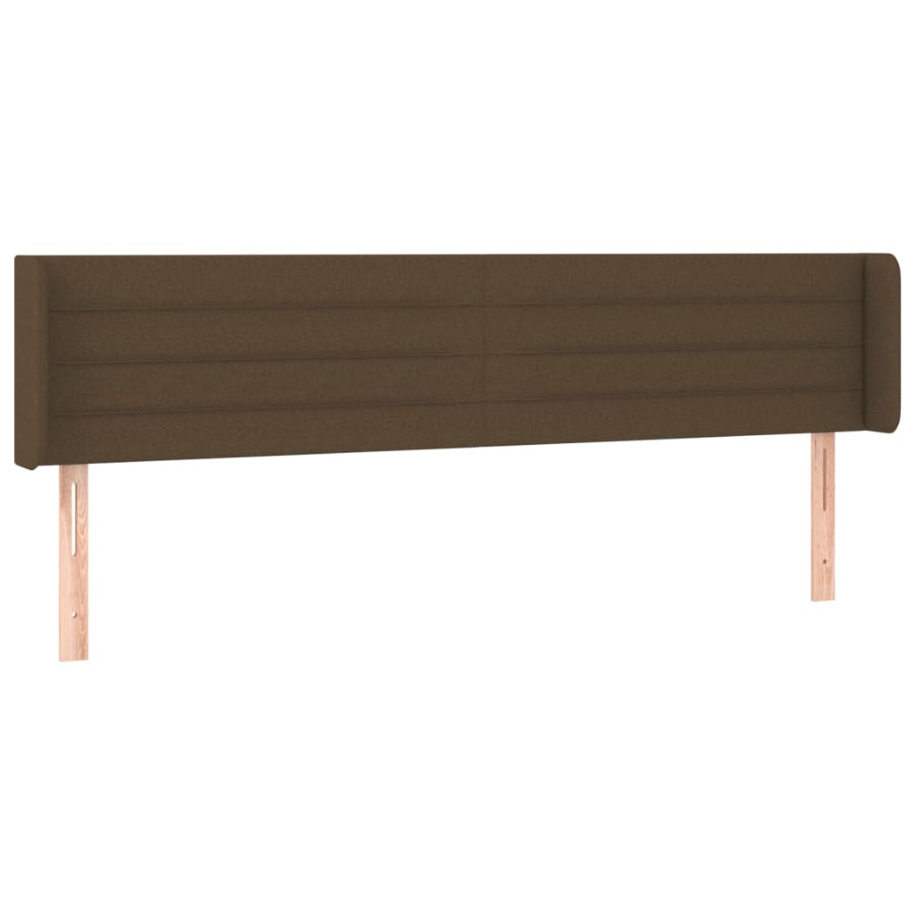 Tête de lit à LED Marron foncé 203x16x78/88 cm Tissu - XIOS