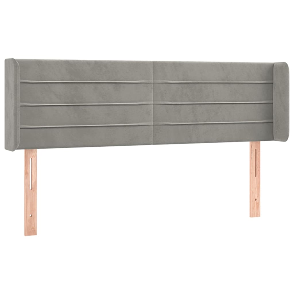 Tête de lit à LED Gris clair 147x16x78/88 cm Velours - XIOS