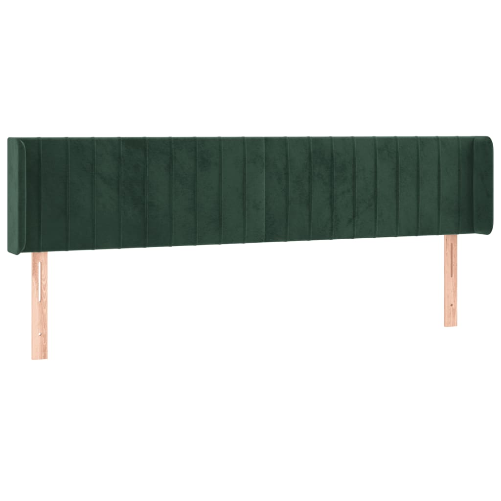 Tête de lit à LED Vert foncé 183x16x78/88 cm Velours - XIOS