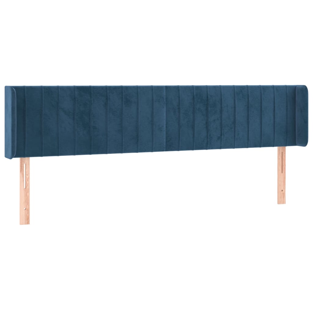 Tête de lit à LED Bleu foncé 183x16x78/88 cm Velours - XIOS