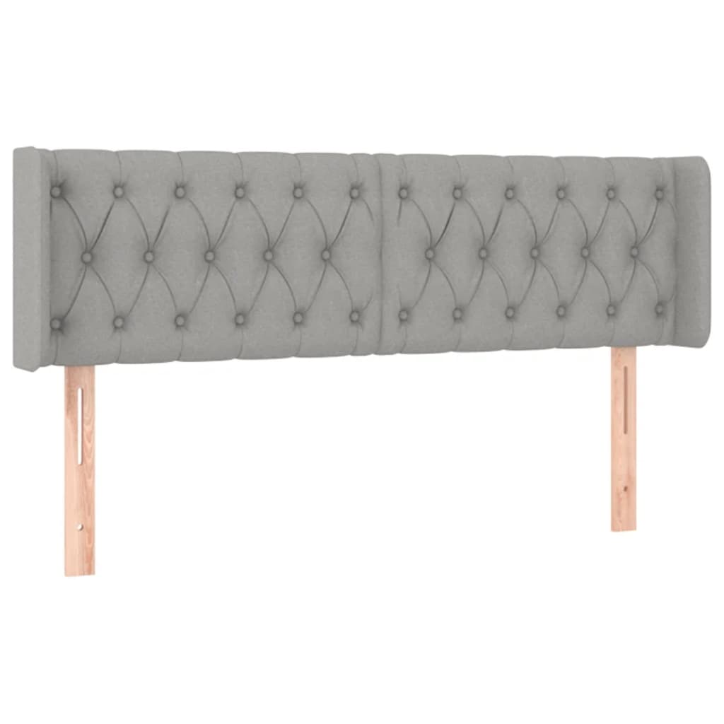 Tête de lit à LED Gris clair 163x16x78/88 cm Tissu - XIOS