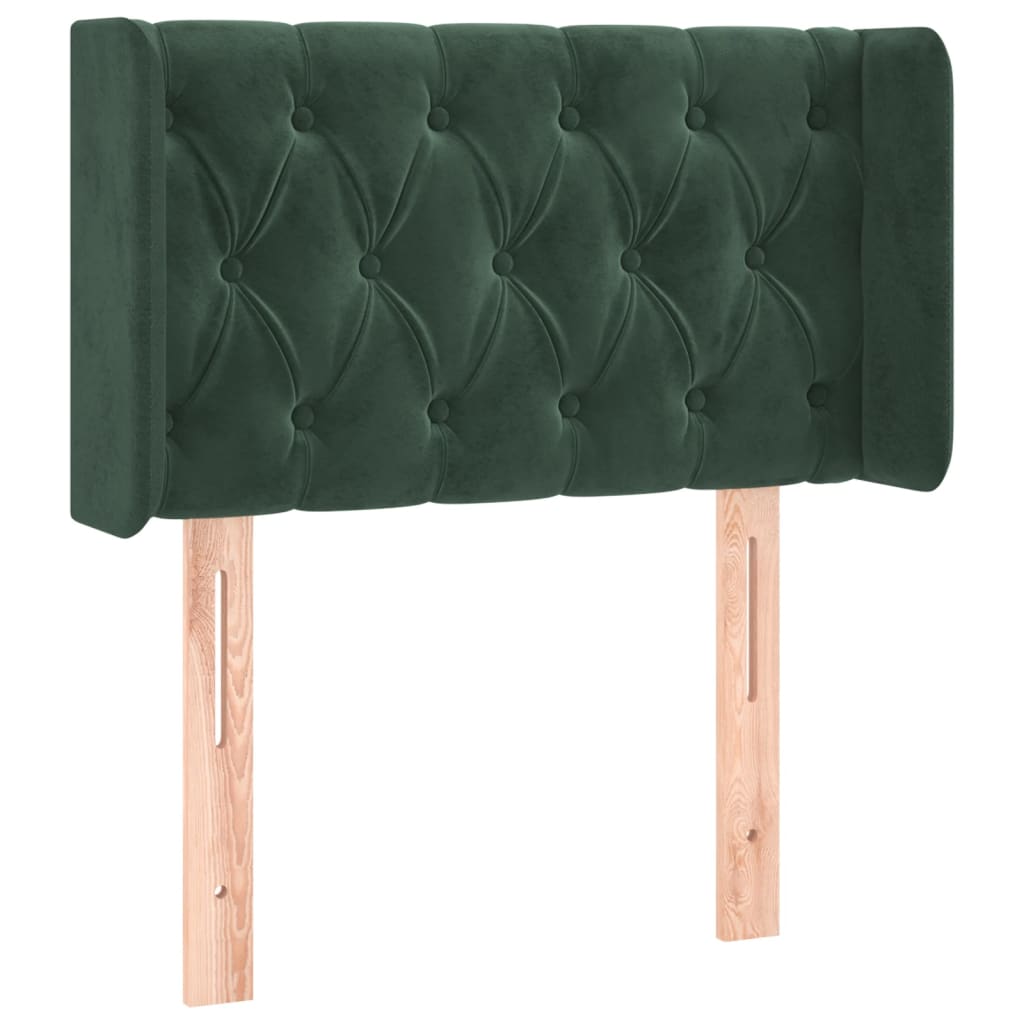 Tête de lit à LED Vert foncé 83x16x78/88 cm Velours - XIOS