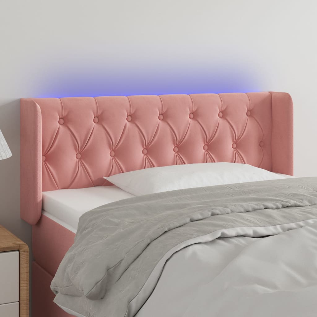 Tête de lit à LED Rose 103x16x78/88 cm Velours - XIOS