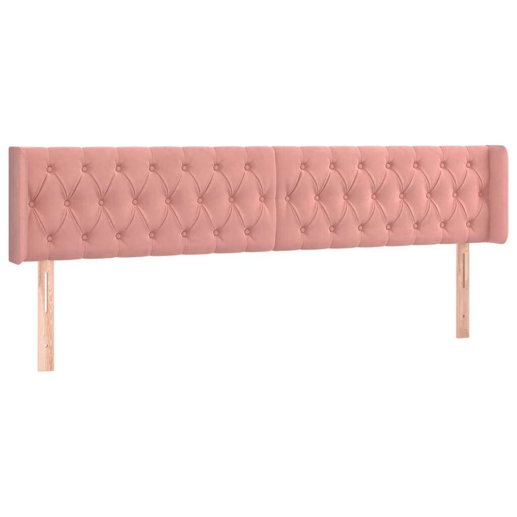 Tête de lit à LED Rose 203x16x78/88 cm Velours - XIOS
