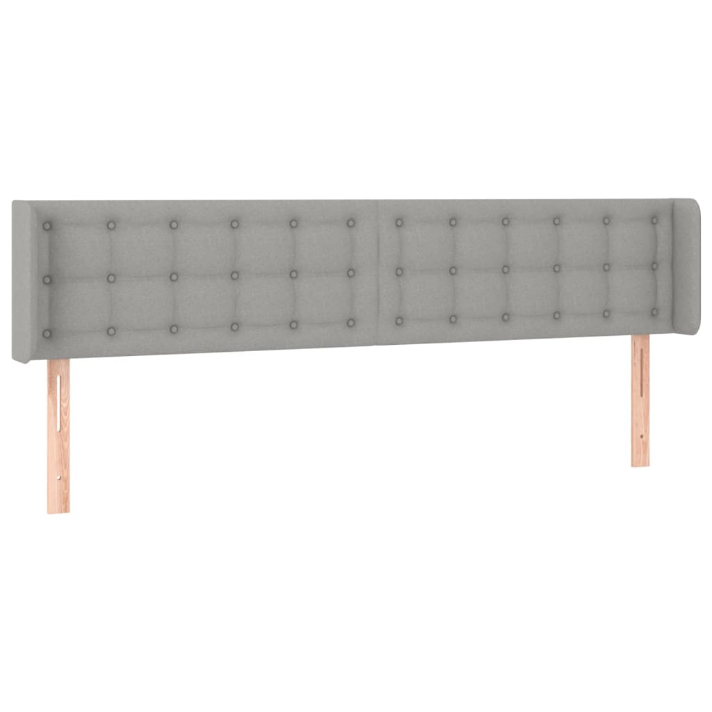 Tête de lit à LED Gris clair 203x16x78/88 cm Tissu - XIOS