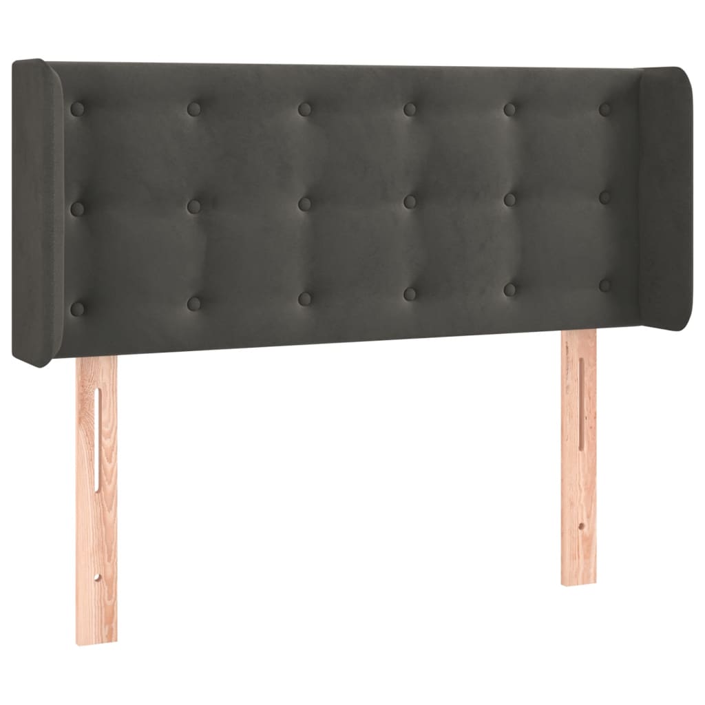 Tête de lit à LED Gris foncé 93x16x78/88 cm Velours - XIOS