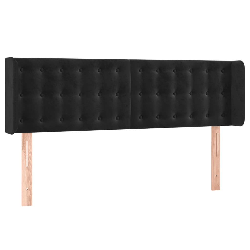 Tête de lit à LED Noir 147x16x78/88 cm Velours - XIOS
