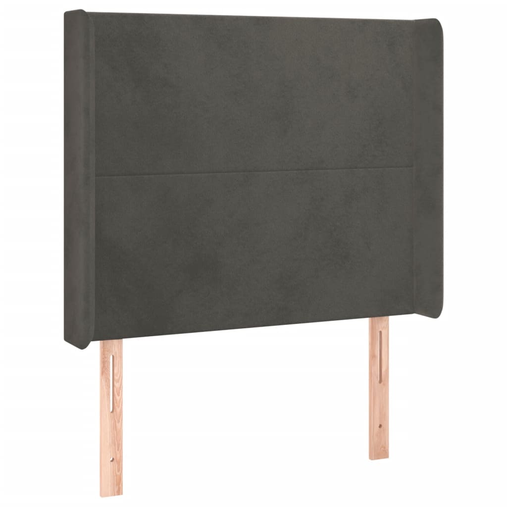 Tête de lit à LED Gris foncé 103x16x118/128 cm Velours - XIOS