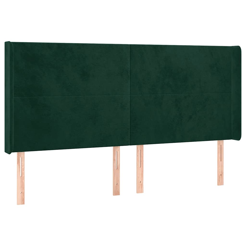 Tête de lit à LED Vert foncé 183x16x118/128 cm Velours - XIOS