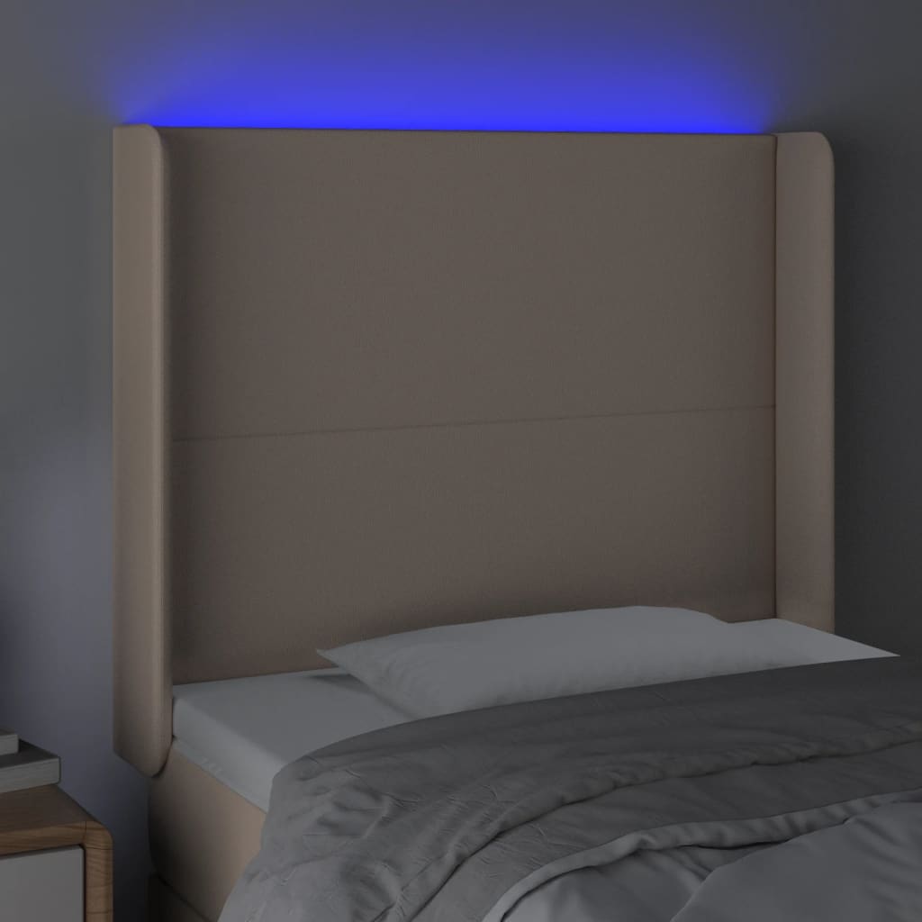 Tête de lit à LED Cappuccino 83x16x118/128 cm Similicuir - XIOS