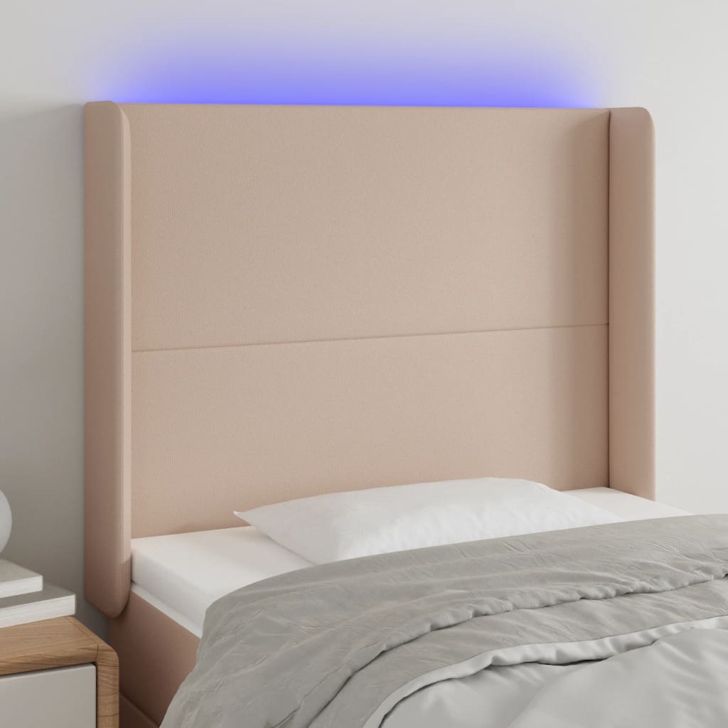 Tête de lit à LED Cappuccino 83x16x118/128 cm Similicuir - XIOS
