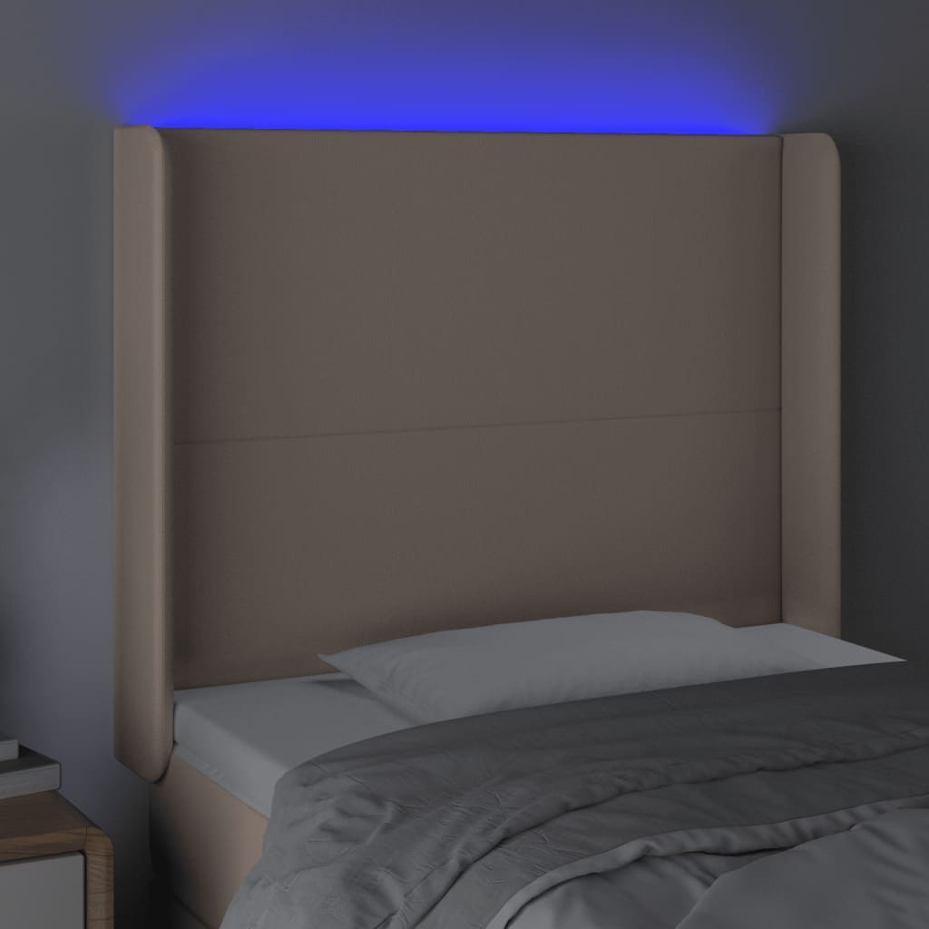 Tête de lit à LED Cappuccino 93x16x118/128 cm Similicuir - XIOS