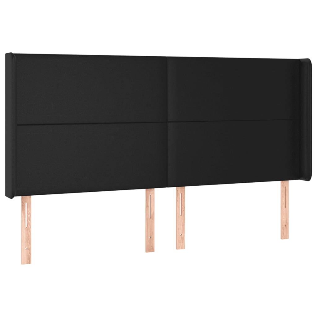 Tête de lit à LED Noir 203x16x118/128 cm Similicuir - XIOS