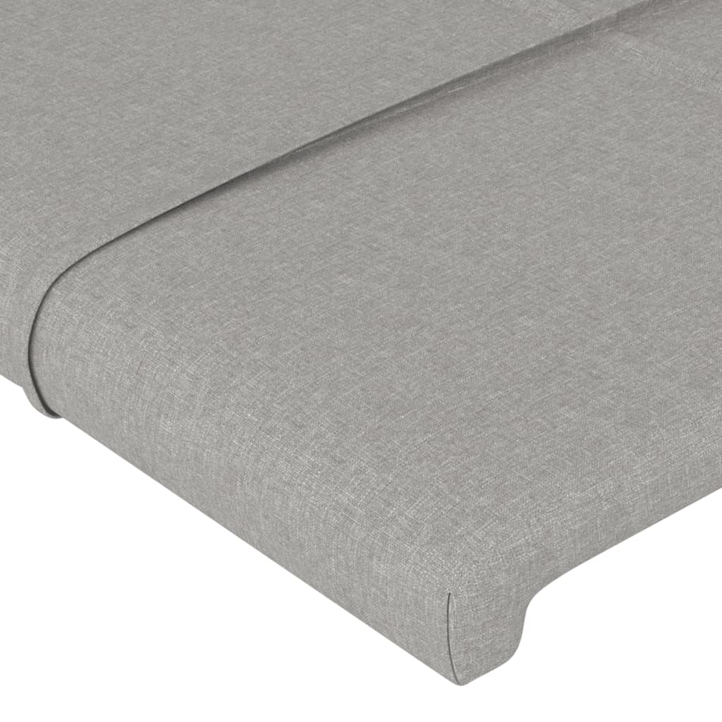 Tête de lit à LED Gris clair 203x16x118/128 cm Tissu - XIOS