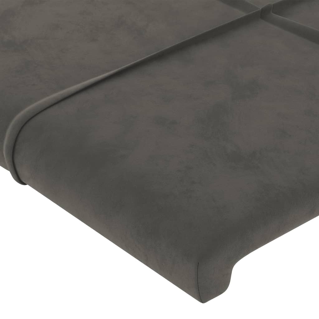 Tête de lit à LED Gris foncé 103x16x118/128 cm Velours - XIOS