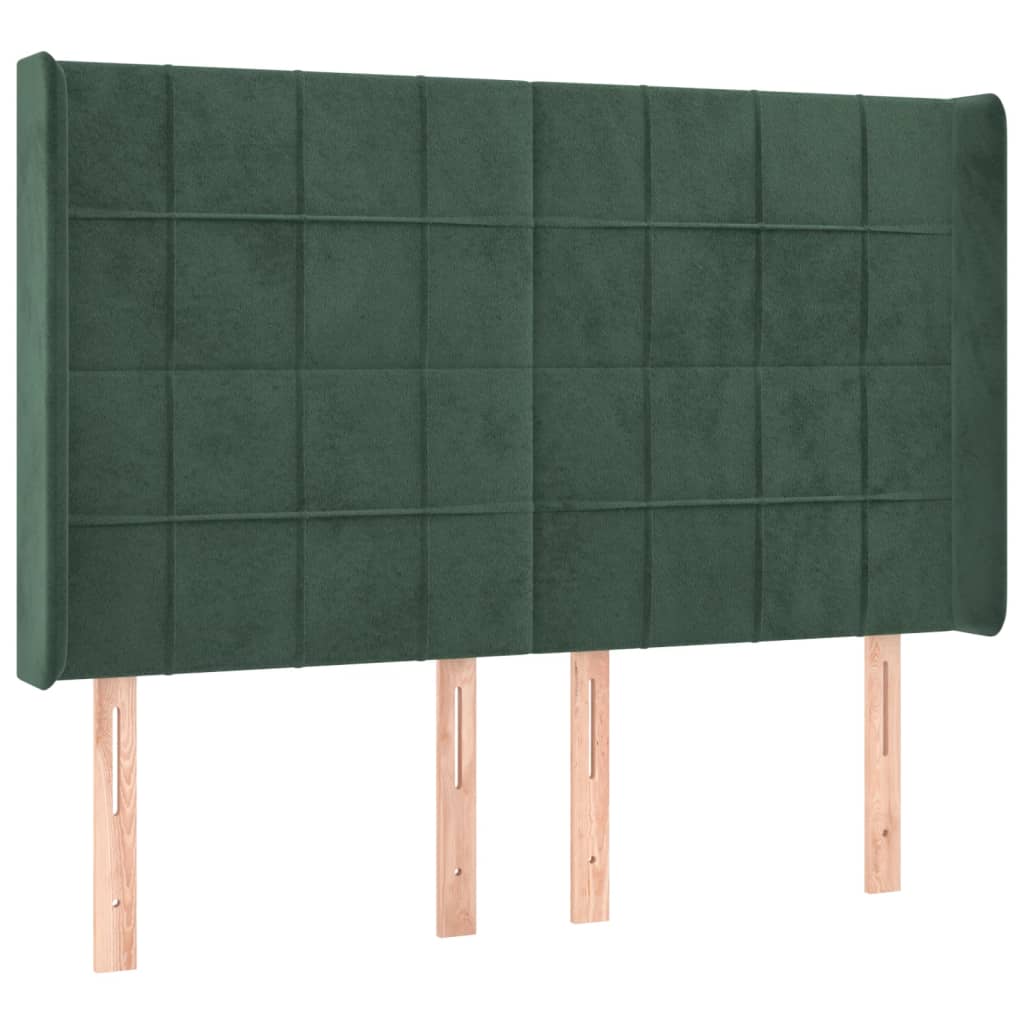 Tête de lit à LED Vert foncé 147x16x118/128 cm Velours - XIOS
