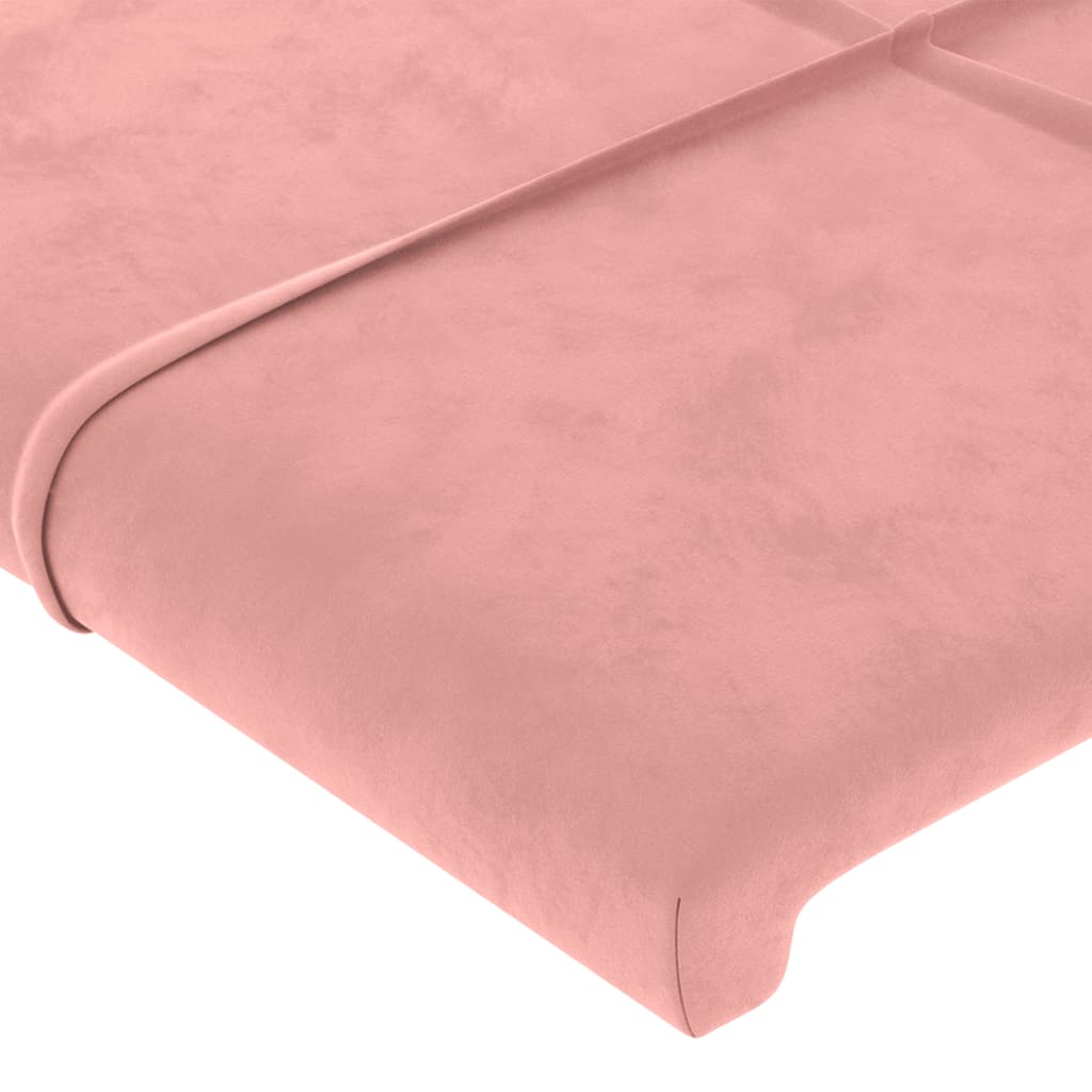 Tête de lit à LED Rose 147x16x118/128 cm Velours - XIOS