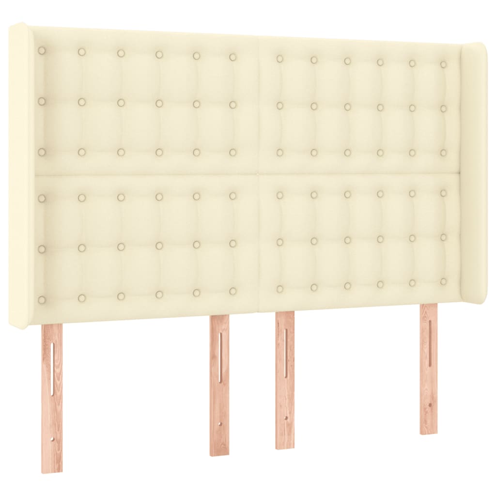 Tête de lit à LED Crème 147x16x118/128 cm Similicuir - XIOS