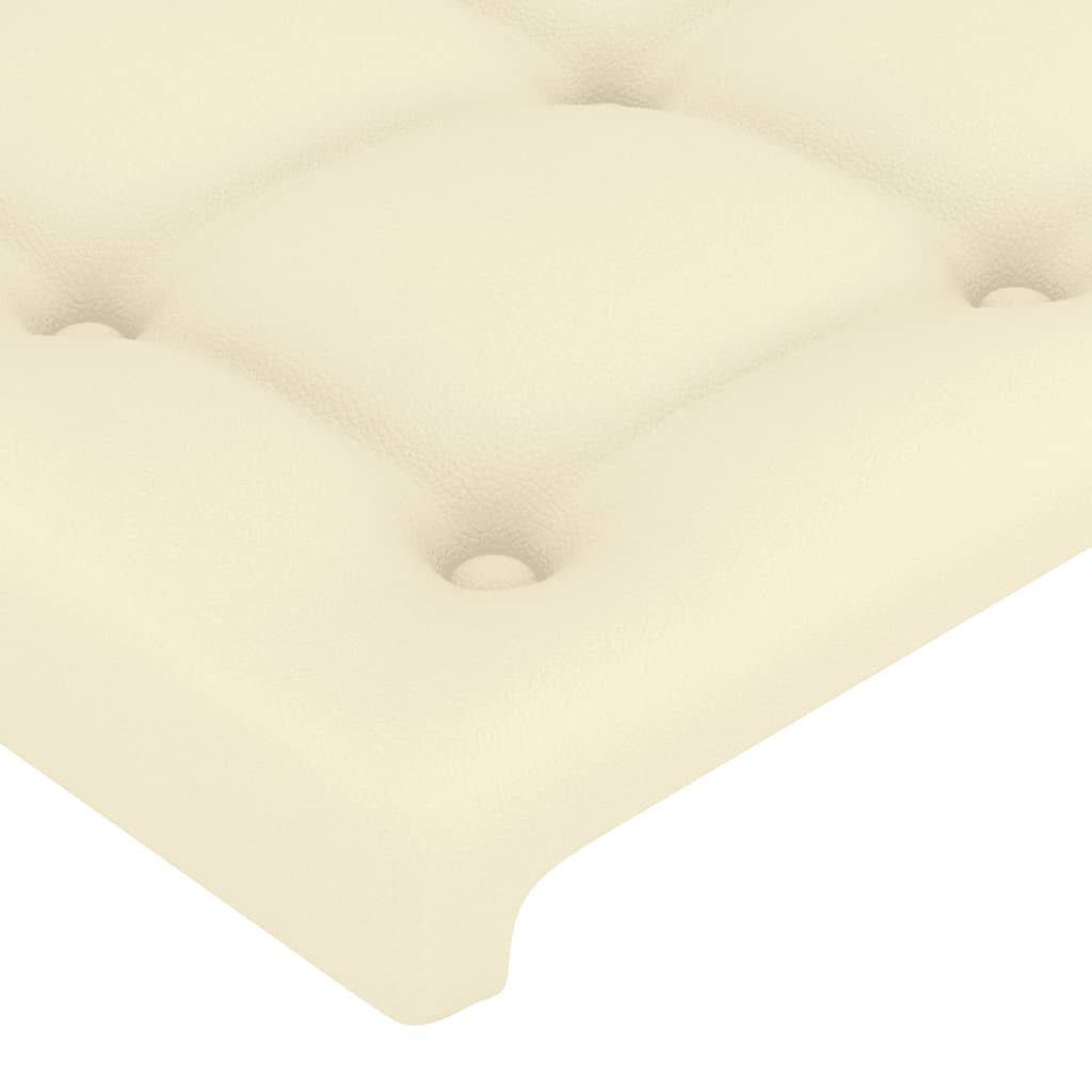 Tête de lit à LED Crème 147x16x118/128 cm Similicuir - XIOS
