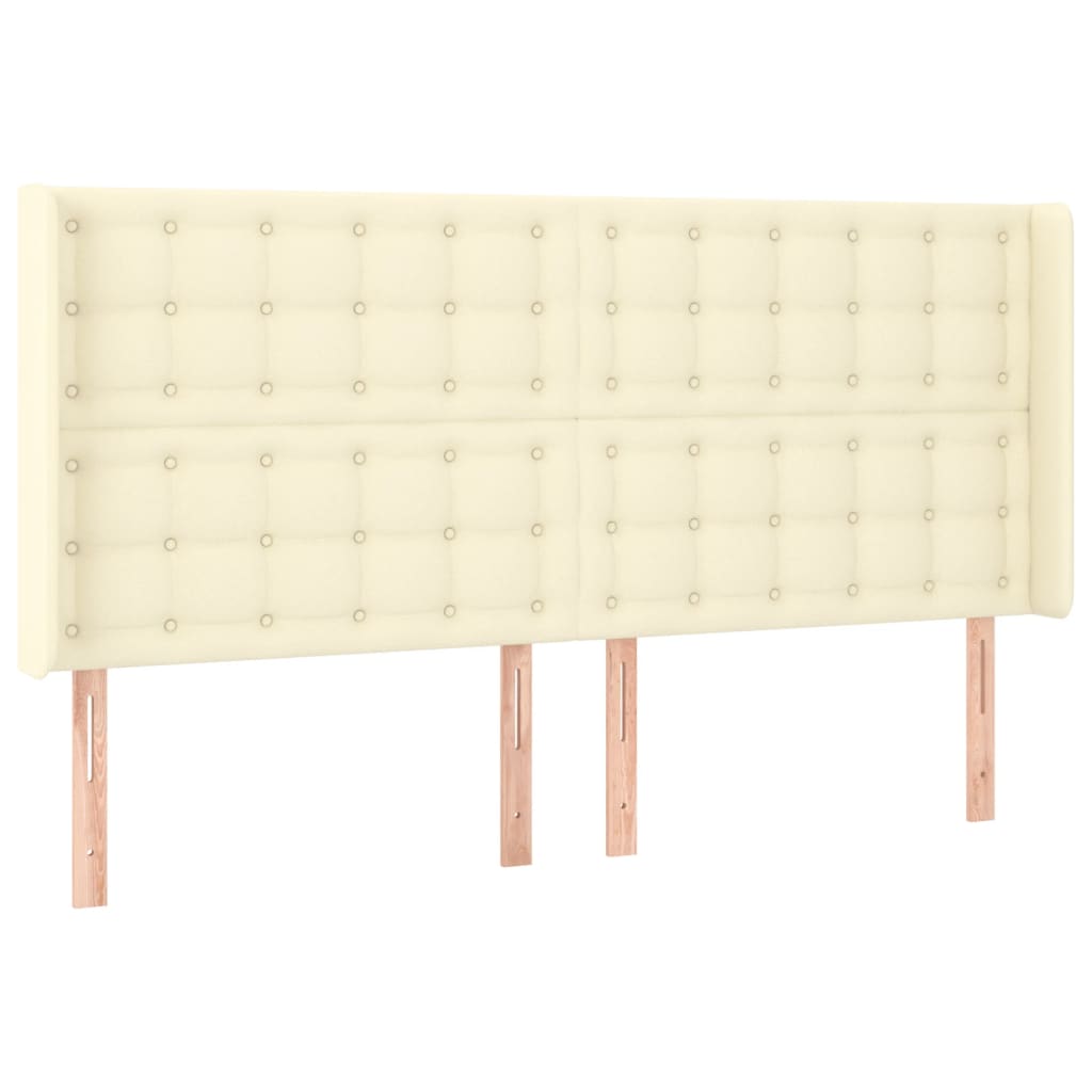 Tête de lit à LED Crème 203x16x118/128 cm Similicuir - XIOS