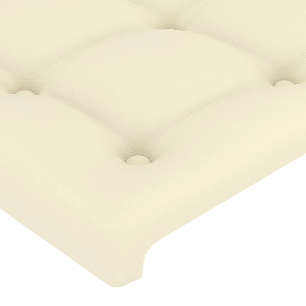 Tête de lit à LED Crème 203x16x118/128 cm Similicuir - XIOS