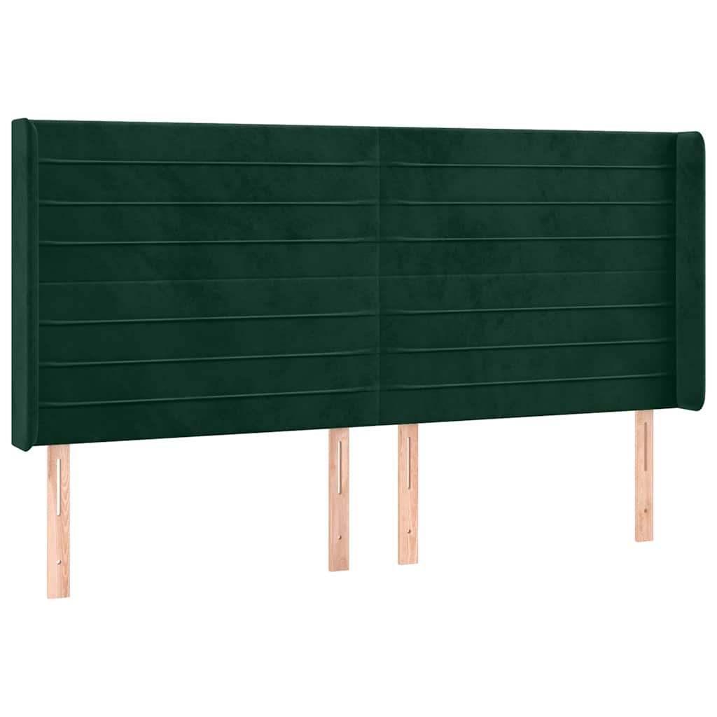 Tête de lit à LED Vert foncé 183x16x118/128 cm Velours - XIOS