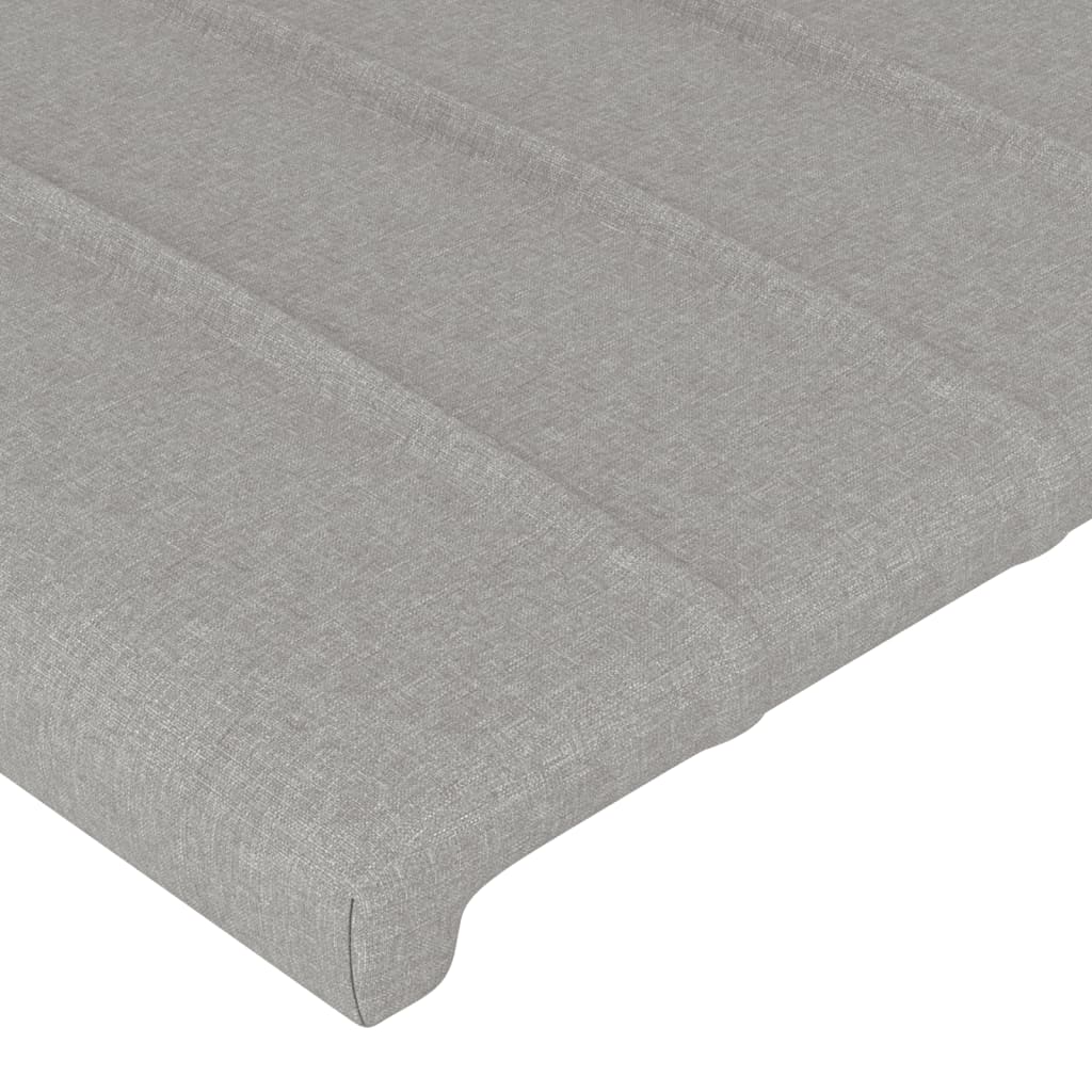Tête de lit à LED Gris clair 93x16x118/128 cm Tissu - XIOS