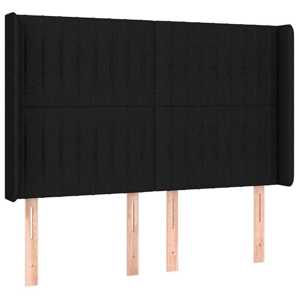 Tête de lit à LED Noir 147x16x118/128 cm Tissu - XIOS