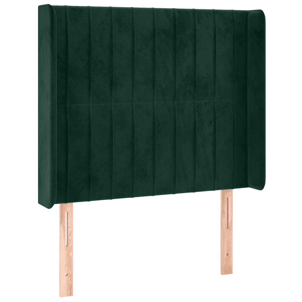 Tête de lit à LED Vert foncé 93x16x118/128 cm Velours - XIOS