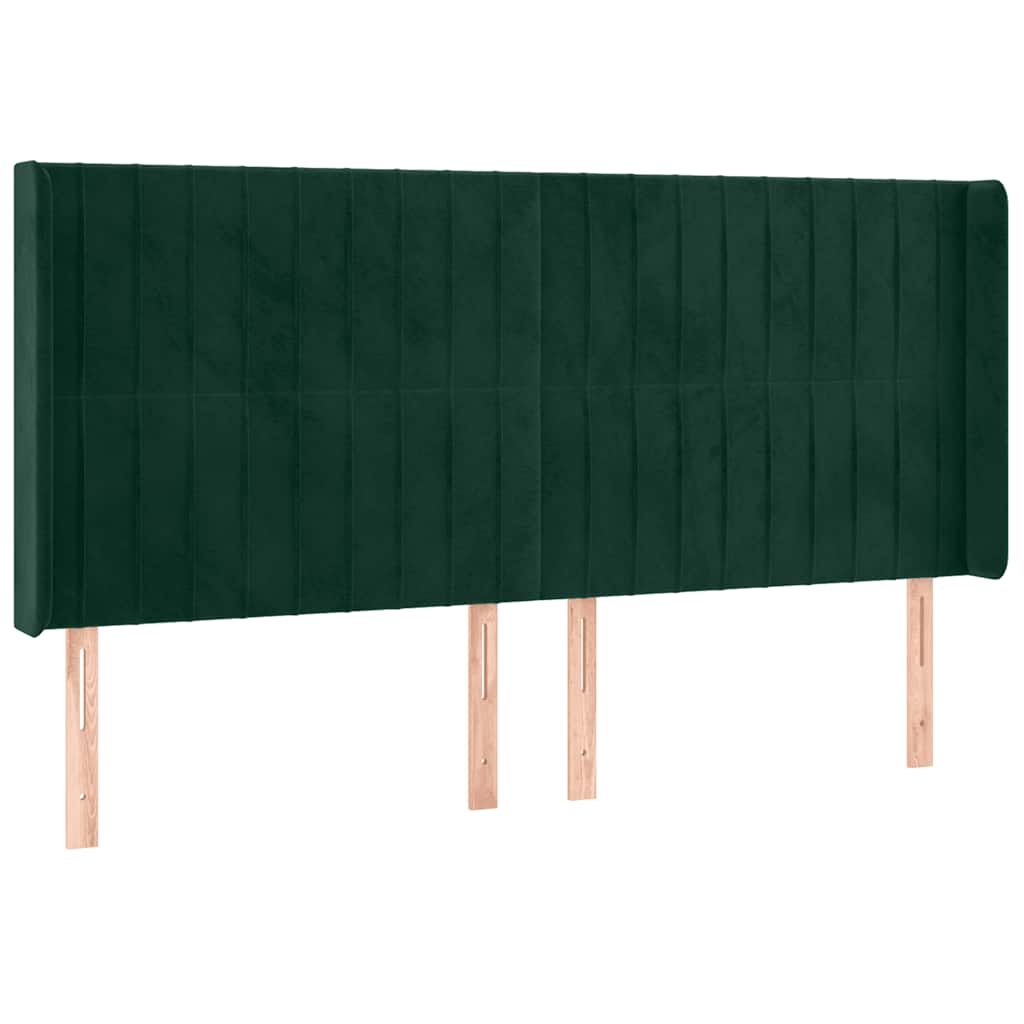 Tête de lit à LED Vert foncé 203x16x118/128 cm Velours - XIOS